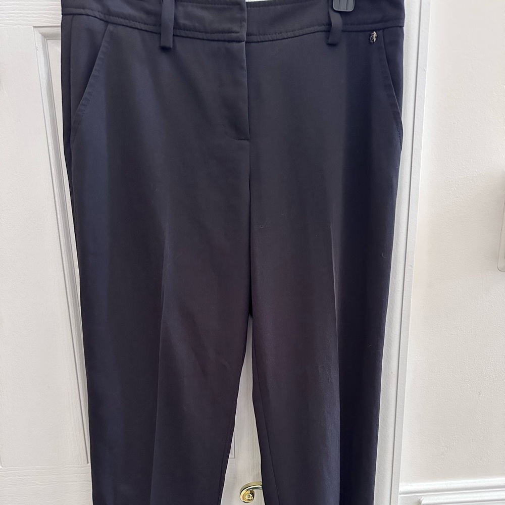 Trina Turk Black Classic Dress Career Flat Front Straight Leg Pants Size 4
